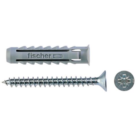 Fischer confezione 25 tasselli con vite SX 10 S tassello nylon fissaggi leggeri
