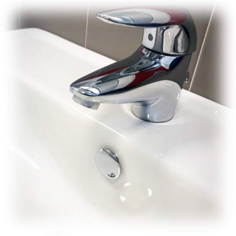 Fischer Copertura Foro Troppo Pieno TTP Cromato, Coperchio Adatto per Lavabi, Lavandini e Bidet, per Bagni e Cucine, 551885