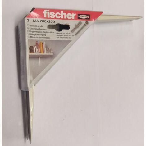 FISCHER - COPPIA REGGIMENSOLE PER ARREDOCASA 200x200MM - COLORE BEIGE