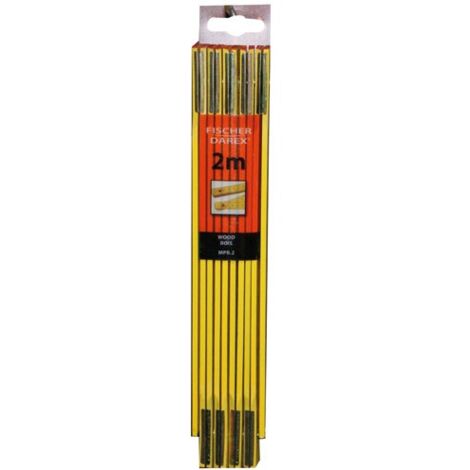 Fischer Darex double mètre pliant bois naturel 2 mètres