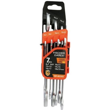 FISCHER DAREX - Jeu 7 cles plates de 6x7 a 18x19 mm