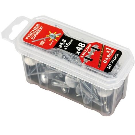FISCHER DAREX RIVETS AVEUGLE 4.8X16 X48PCS TETE LARG 1190184