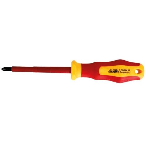 FISCHER DAREX - Tournevis isole 1000 volts vde ph2 x 100 mm x 6 mm vde100v