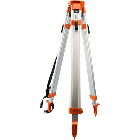 Fischer Darex – Trépied pour niveau laser 0,95 à 1,50 m – Construction aluminium léger – Pieds antidérapants – Tête plate avec filetage 5/8'