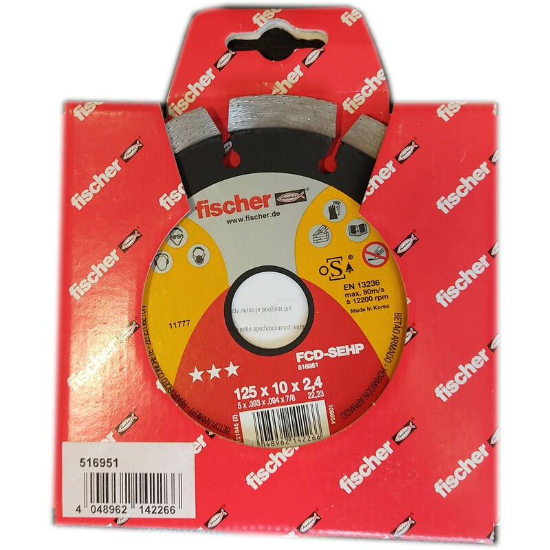 

Disco diamante FCD-SEHP 125X2,4X22,2 - Fischer