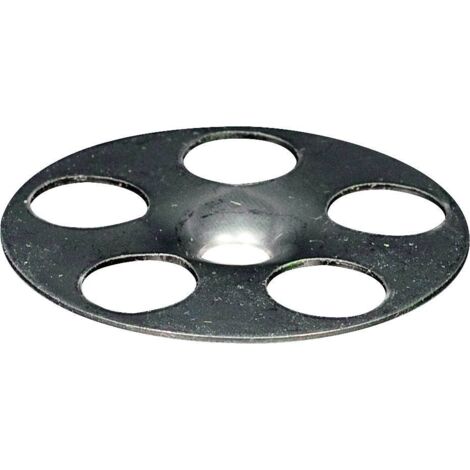 Fischer – Disque de serrage perforé pour isolants 36 mm – Acier galvanisé – Lot de 100 pièces – Fixation solide pour matériaux en bois - Q83569
