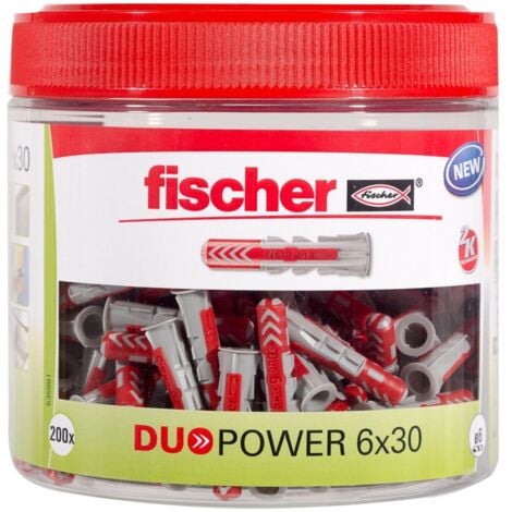 Fischer Dübel DuoPower 6.0 x 30 mm - 200 Stück Dübel