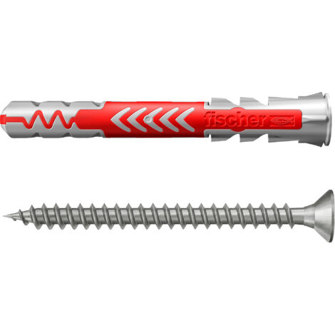 Fischer Dübel Duopower 8.0 x 65 mm mit Schrauben - 2 Stück Dübel-Set