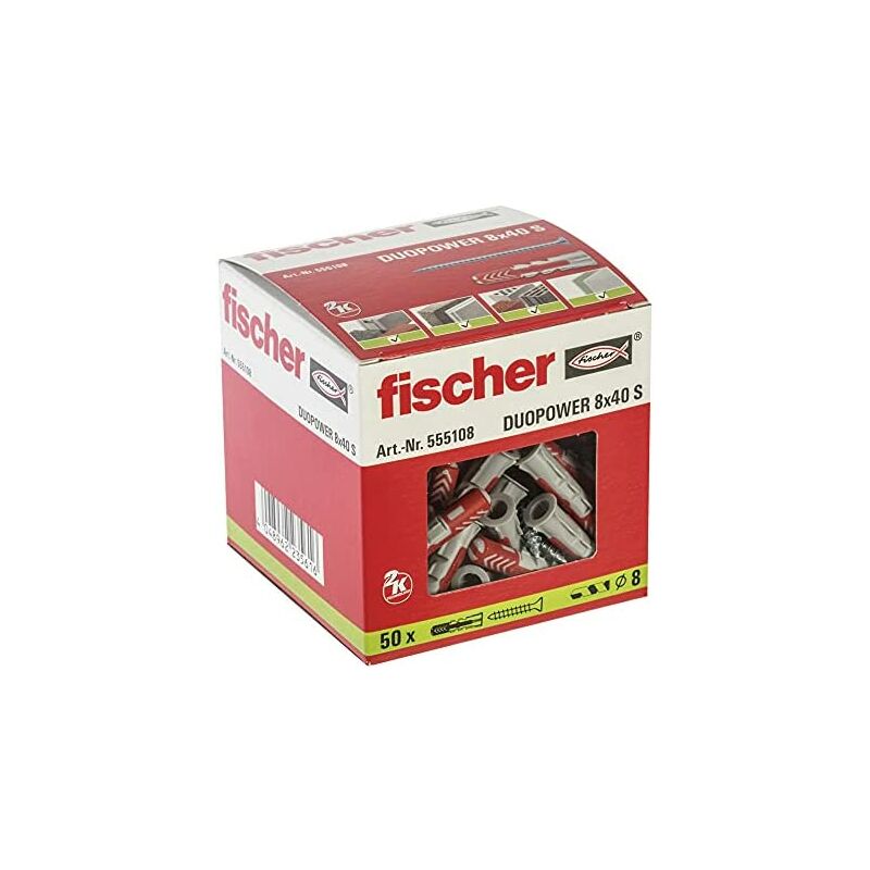 Image of Ficher - Spina fischer duopower 8x40s + vite 5,5x50mm scatola 50un 555108