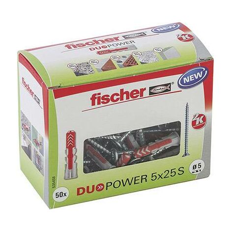 Fischer DUOPOWER 5x25 S LD Cheville 2 éléments 25 mm 5 mm 535458 50 pc(s) C461891