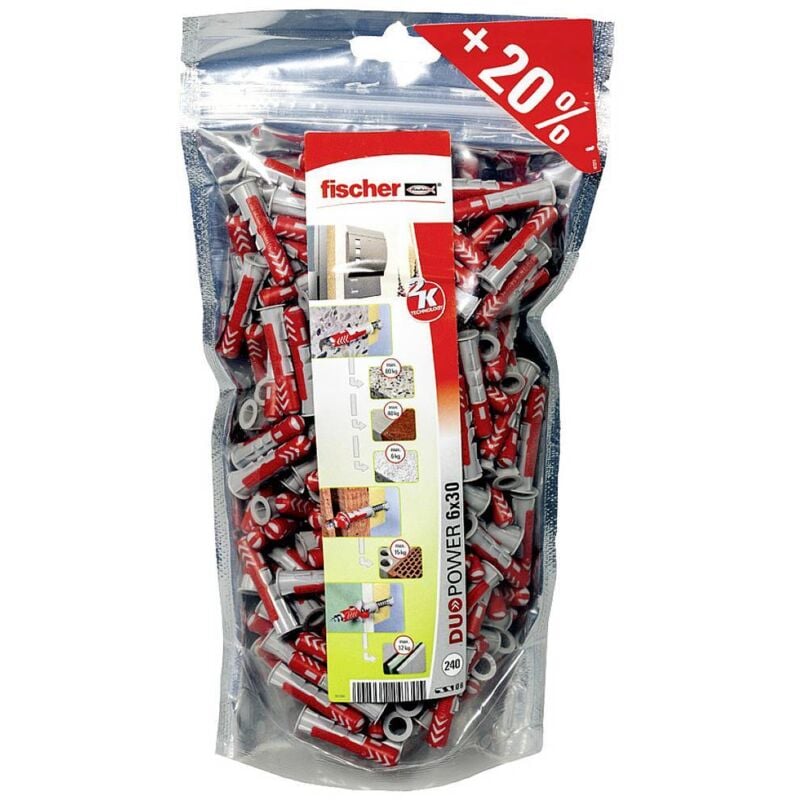 536382 duopower 6 BigPack Cheville 30 mm 6 mm 240 pc(s) - Fischer