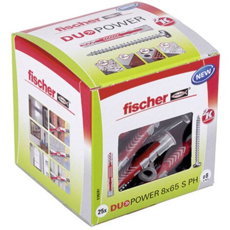 Lot de 100 Cheville pour tout type de mur duopower 535453 FISCHER