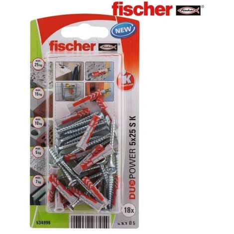 Fischer Duopower Nylon Tasselli Espansivi Klappdübel 5/6/8/10 - Foto 2