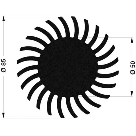 Fischer Elektronik 10021493 SK 572 10 SA Dissipatore per LED 2.3 K/W (Ø x A) 85 mm x 10 mm