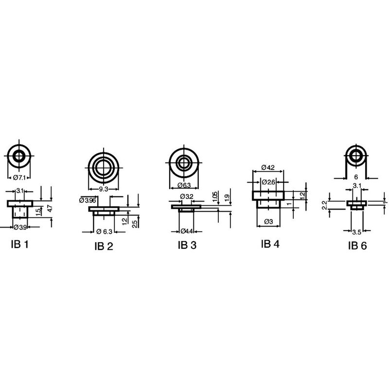 Ib 2 Isolierbuchse 1 St. Außen-Durchmesser: 6.3 mm, 9.3 mm Innen-Durchmesser: 3.9 - Fischer Elektronik