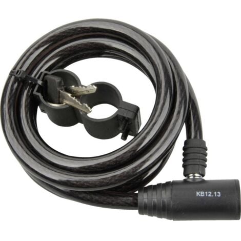 FISCHER FAHRRAD 85848 Câble antivol noir fermeture à clé