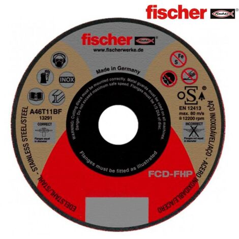 FISCHER FCD-FHP Trennscheibe Ø115x1x22,23 für Edelstahl 531688