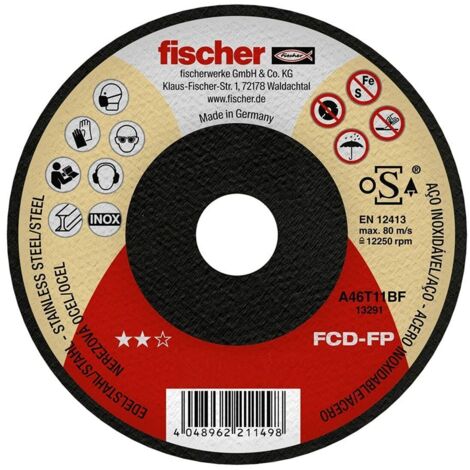 FISCHER FCD-FP Disco da Taglio Ø115x1x22,23 Plus per Metalli 531709