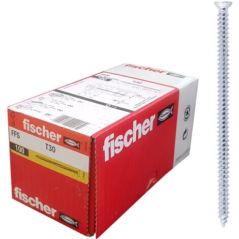 FISCHER DEUTSCHLAND VERTRIEBS GMBH Fischer Fensterrahmenschraube FFS 7,5 x 182 Torx, Flachsenkkopf, verzinkt blau