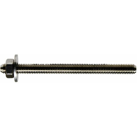 Fischer FIS A Gewindestangen M16 Länge 200mm mit Scheibe und Mutter, Edelstahl A4/R - 10 Stück