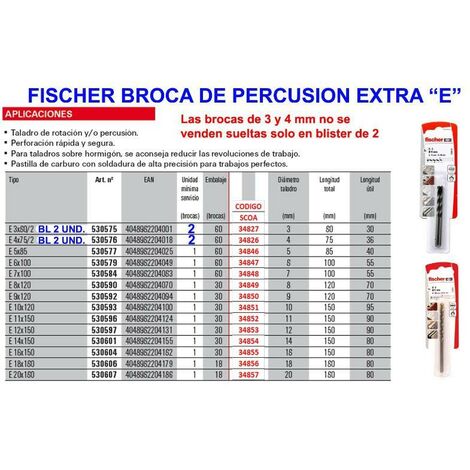 FISCHER fischer broca e-18 extra 18x160 530606 , fischer broca e-18 extra 18x160 530606
