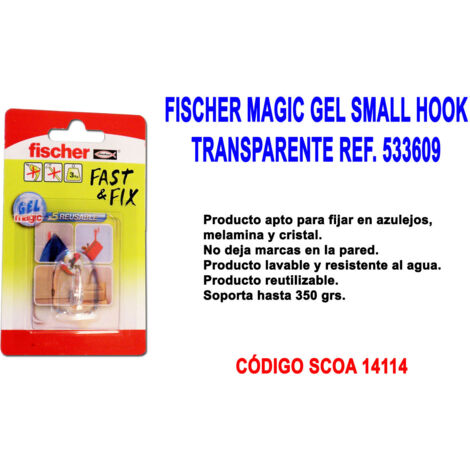 FISCHER fischer colgador temporal magic gel small hook trans 533609
