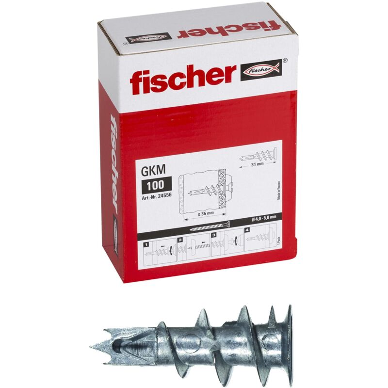 Fischer Tassello Metallo Per Cartongesso 'gkm' Lunghezza 31 Mm
