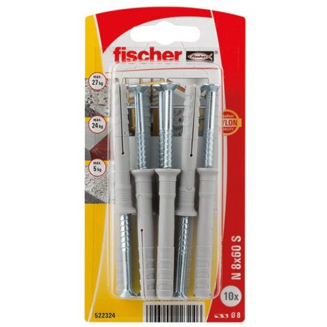 FISCHER FIXATION - CHEVILLE CLOU N 8X60 S/12 K NV