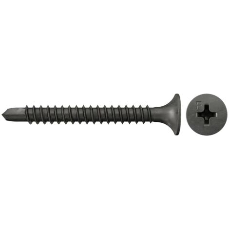 Fischer FSN-TPB 3,5x45 mm Viti per Cartongesso, 1000 Pezzi, con Punta Autoforante su Profili Fino a 2 mm, con Testa a Tromba e Filettatura Fine, Fosfatate, Art n. 665074