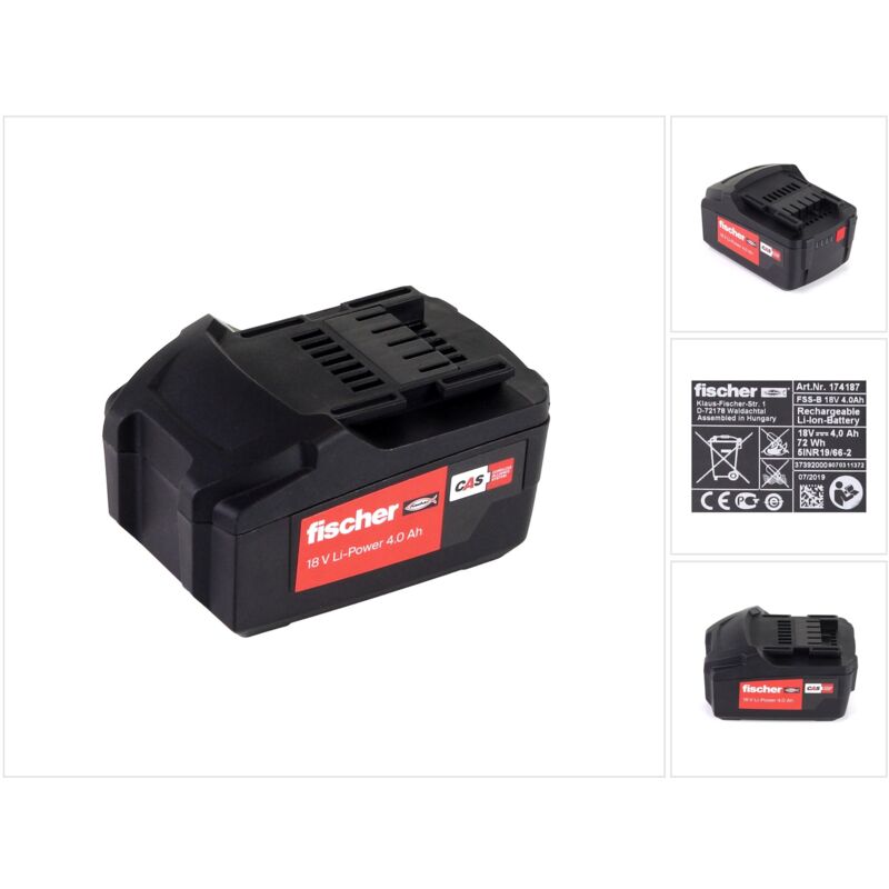 Fischer FSS-B Batterie Li-Ion 18V 4.0 Ah - CAS Partner ( 552930 )