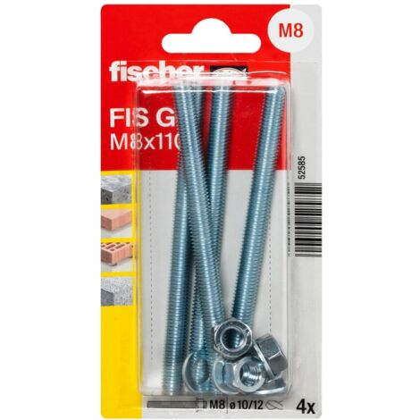 Fischer Gewindeanker FIS M8 x 110 mm - 4 Stück Gewindestangen