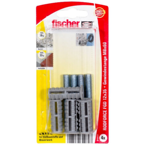 Fischer Gewindestangendübel 8.0 x 35 mm - 4 Stück Dübel