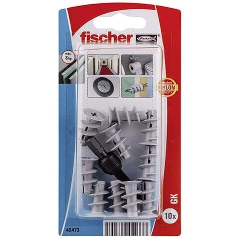 Fischer - 045473 Gipskartondübel gk, 10 Stk