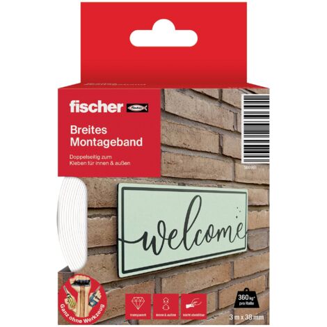 Fischer GOW 560901 Ruban de montage blanc (L x l) 3 m x 38 mm 1 pc(s) W431272