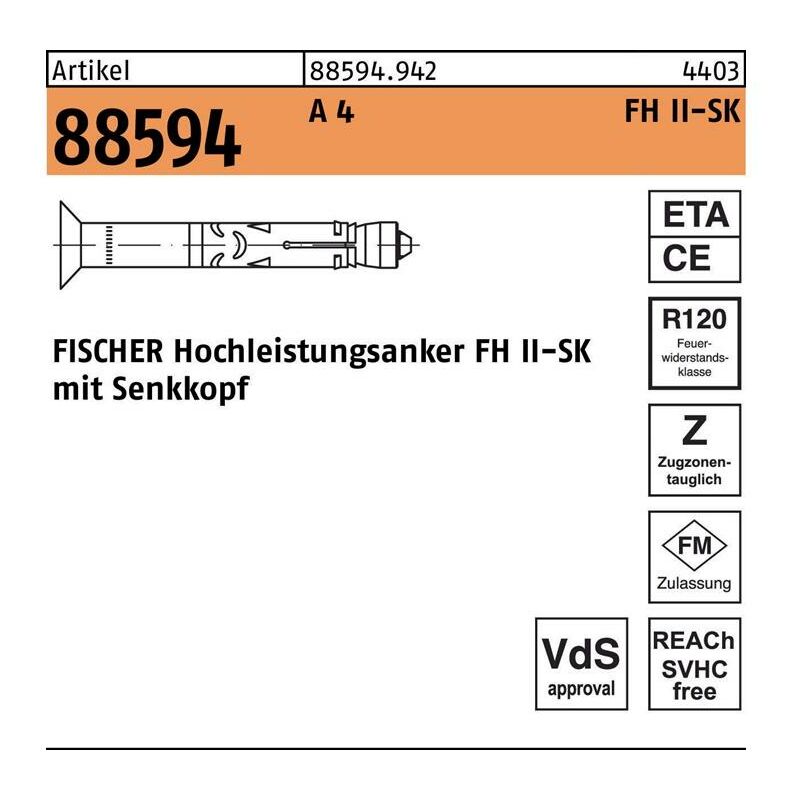Hochleistungsanker R 88594 FH II 18/ 30 SK A 4 - Fischer