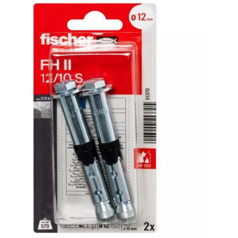 Fischer Hochleistungsanker FH ll 12.0 x 80 mm -2 Stück Dübel