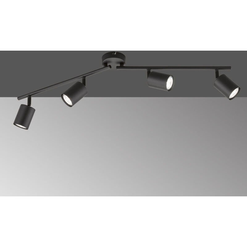 Led Deckenstrahler vano Schwarz 4 flammig, 79cm lang