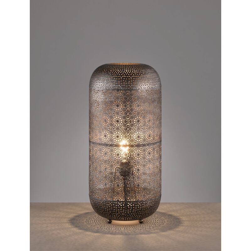 

Fischer & Honsel Terciopelo Lámpara de Mesa, Plateado, 30 x 30 x 64 cm (LxBxH) - argent antique