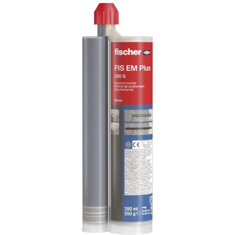 Fischer Injektionsmörtel FIS-EM-PLUS-390S - Epoxidharz Mörtel für gerissenem und ungeressinem Beton mit Bewertung, 390ml