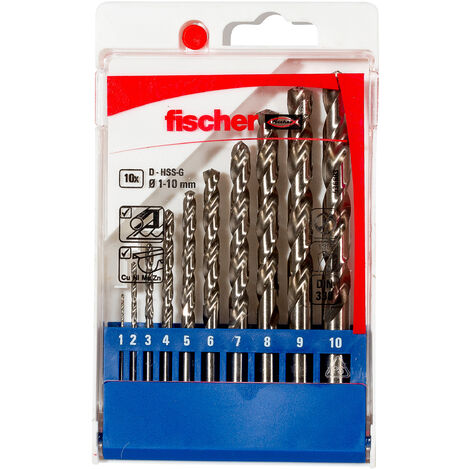 Fischer Jeu de forets à métaux HSS-G 1 - 10 mm 10 pces - 536603