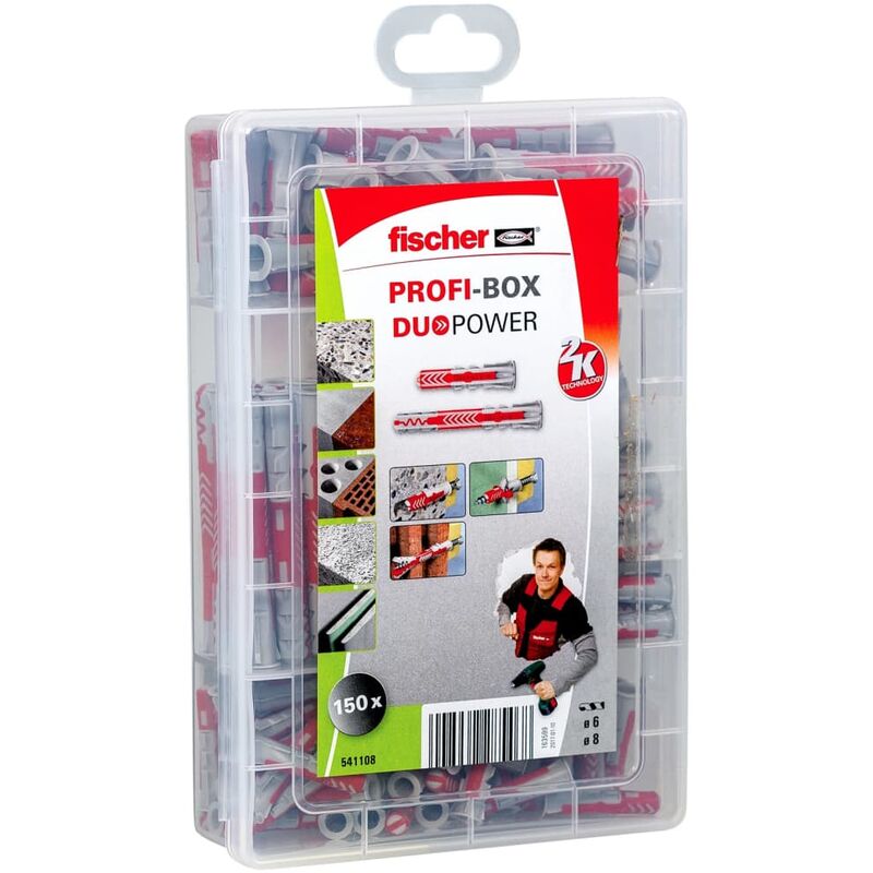 

Juego de espiches PROFI-BOX DUOPOWER corto/largo 150 pzas - Fischer