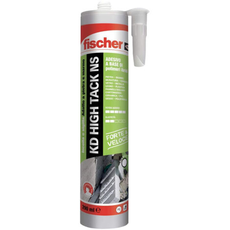 Fischer KD High Tack Sigillante Adesivo ad Altissima Presa Iniziale, Incolla e Sigilla, Forte e Veloce, Bianco