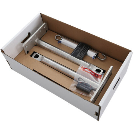 Fischer - Kit 2 pali di estremità PE H40 BP HDG + 1 dissipatore + 1 tenditore + 1 morsetto serracavo + 1 targhetta
