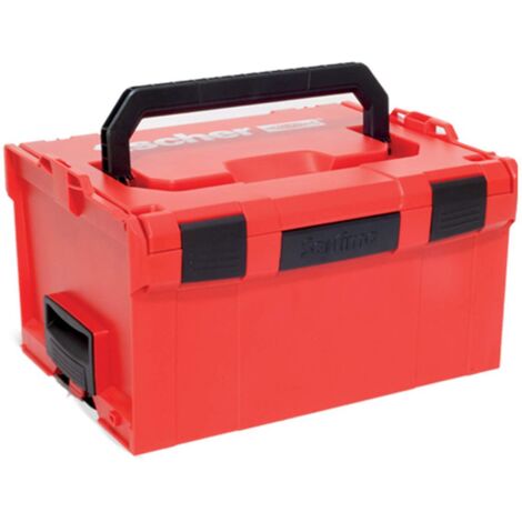 Fischer L Boxx FLB 238 Valigetta Porta Attrezzi Impilabile e Agganciabile, Cassetta Utensili Espandibile, Vuota, Compatibile per Sortimo, 508137, Rosso, Vuota