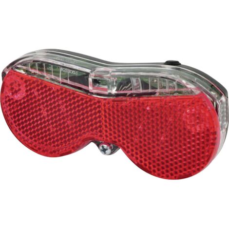 Fischer LED Rückleuchte Batterie für Gepäckträger mit Z-Reflektor Fahrradbeleuchtung & Dynamos