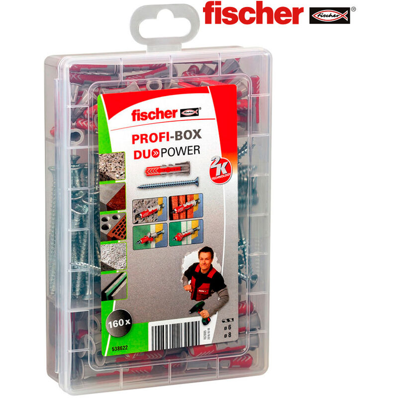 

96331 MALETIN 160 UNI DUOPOWER 6/8+TORNILLOS - Fischer