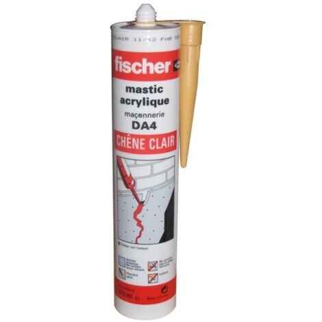 Mastic acrylique DA 4 FISCHER Chêne clair 310 ml - 24334 - Chêne Clair