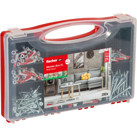 fischer Meister-Box XL Wohnraum + Schrauben (210 Teile)