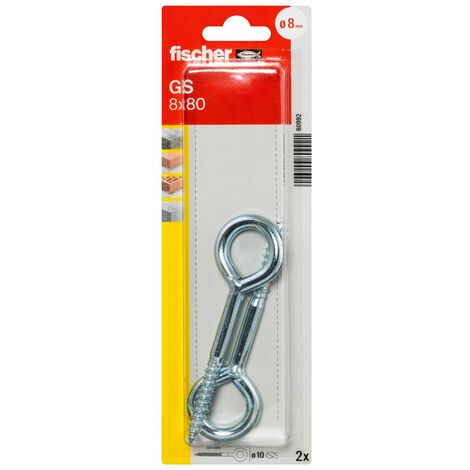 Fischer Ösenschraube GS 8,0 x 80 mm, 2 Stück Dübel