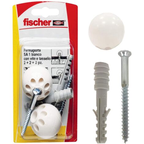 Fischer Paracolpi porta SA 1N B K bianco (2 Pz.)